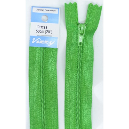 Vizzy Dress Zip, 50cm Colour 111 GRASS GREEN