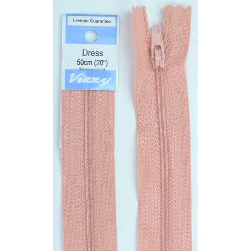 Vizzy Dress Zip, 50cm Colour 22 APRICOT