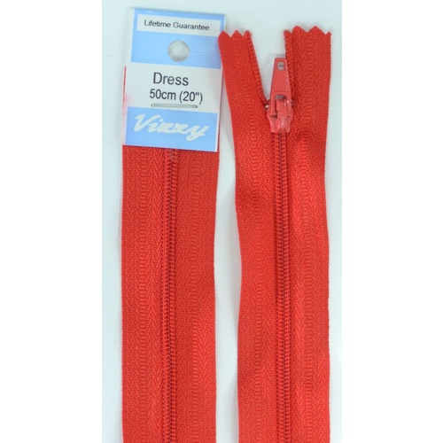 Vizzy Dress Zip, 50cm Colour 31 RED