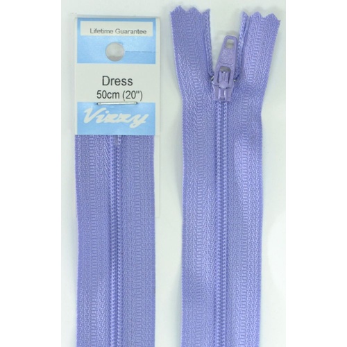 Vizzy Dress Zip, 50cm Colour 40 IRIS