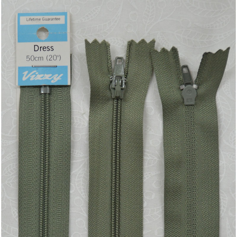 Vizzy Dress Zip, 50cm Colour 48 KHAKI