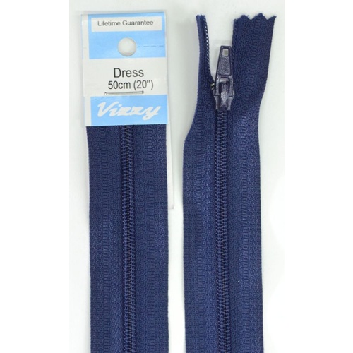 Vizzy Dress Zip, 50cm Colour 58 NAVY