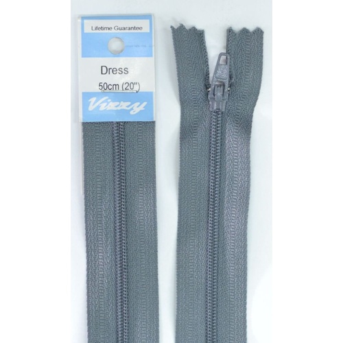 Vizzy Dress Zip, 50cm Colour 62 GREY
