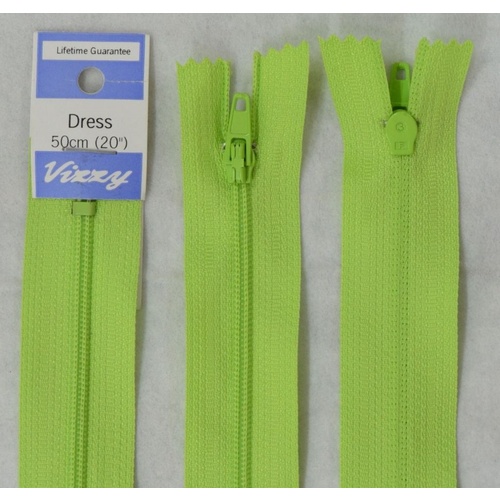 Vizzy Dress Zip, 50cm Colour 98 WILLOW