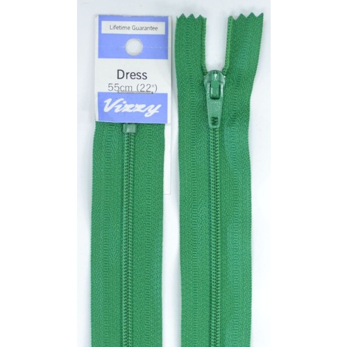 Vizzy Dress Zip, 55cm Colour 110 EMERALD