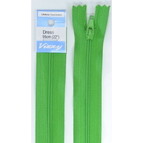 Vizzy Dress Zip, 55cm Colour 111 GRASS GREEN