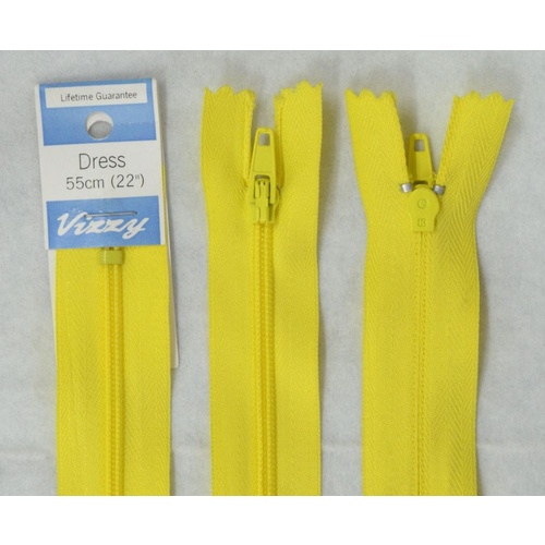 Vizzy Dress Zip, 55cm Colour 20 YELLOW