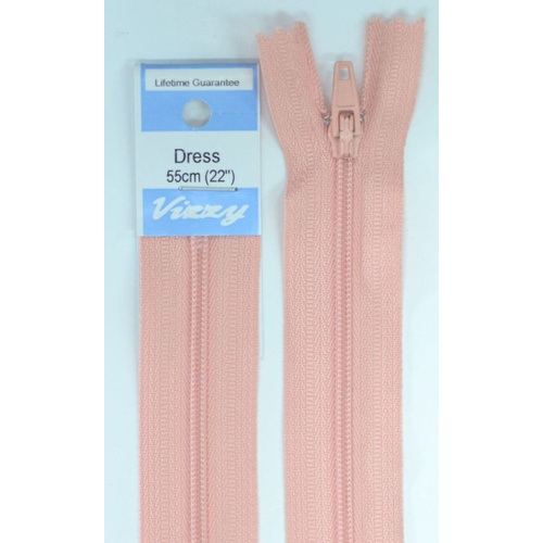 Vizzy Dress Zip, 55cm Colour 22 APRICOT
