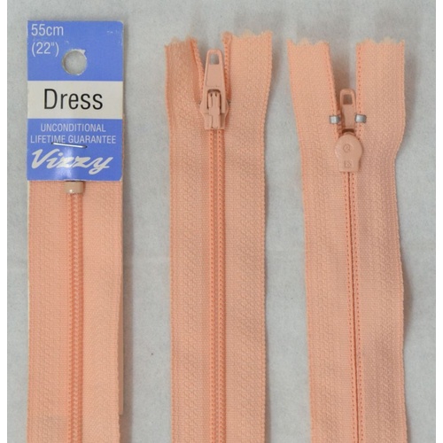 Vizzy Dress Zip, 55cm Colour 23 PEACH