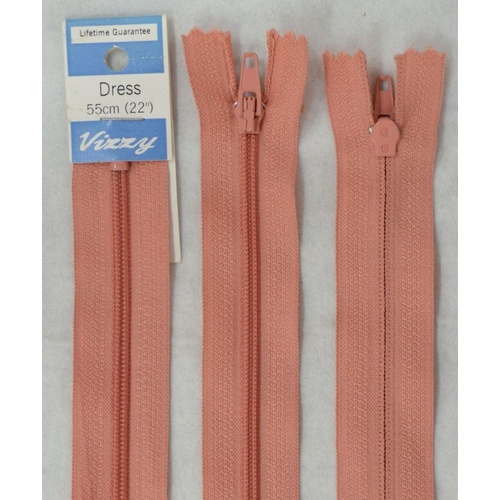 Vizzy Dress Zip, 55cm Colour 24 LOBSTER