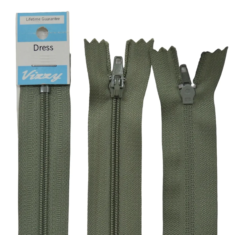 Vizzy Dress Zip, 55cm Colour 48 KHAKI