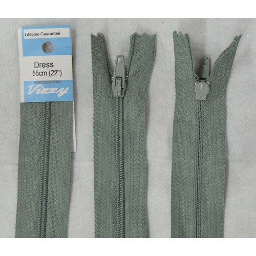 Vizzy Dress Zip, 55cm Colour 49 LIGHT STEEL