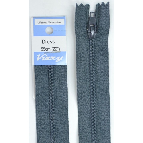 Vizzy Dress Zip, 55cm Colour 63 CHARCOAL
