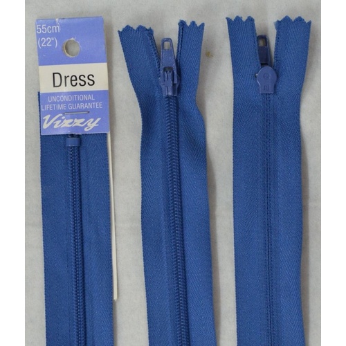 Vizzy Dress Zip, 55cm Colour 87 DENIM