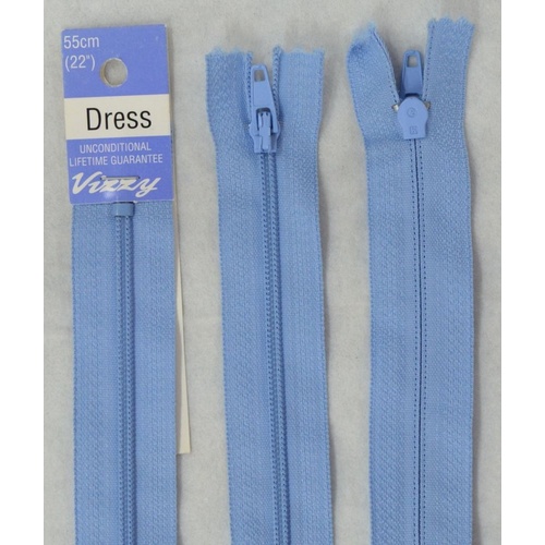 Vizzy Dress Zip, 55cm Colour 88 MID BLUE