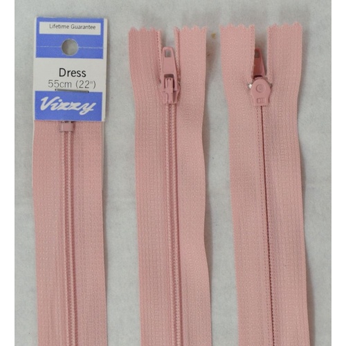 Vizzy Dress Zip, 55cm Colour 90 DUSTY PINK