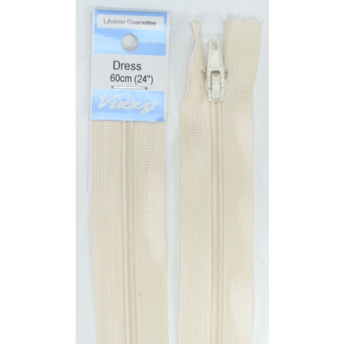 Vizzy Dress Zip, 60cm Colour 03 LINEN