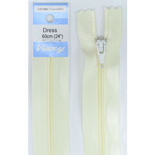 Vizzy Dress Zip, 60cm Colour 05 CREAM