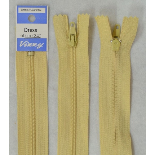 Vizzy Dress Zip, 60cm Colour 06 BUTTERMILK