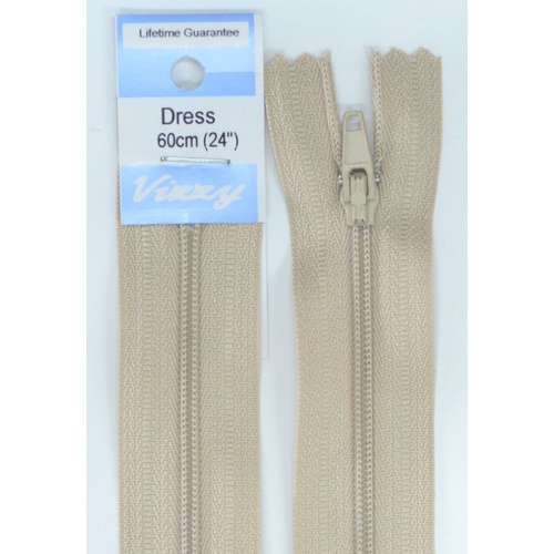 Vizzy Dress Zip, 60cm Colour 07 NATURAL