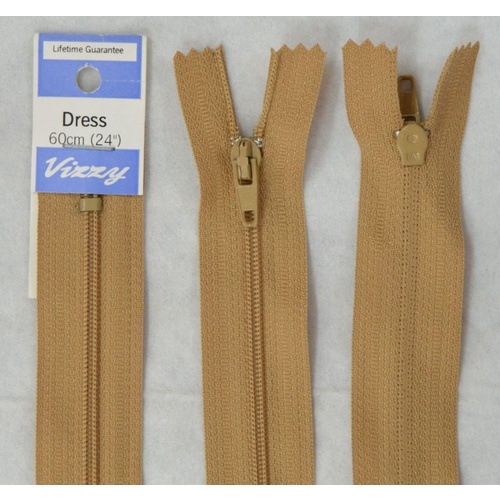 Vizzy Dress Zip, 60cm Colour 08 FAWN