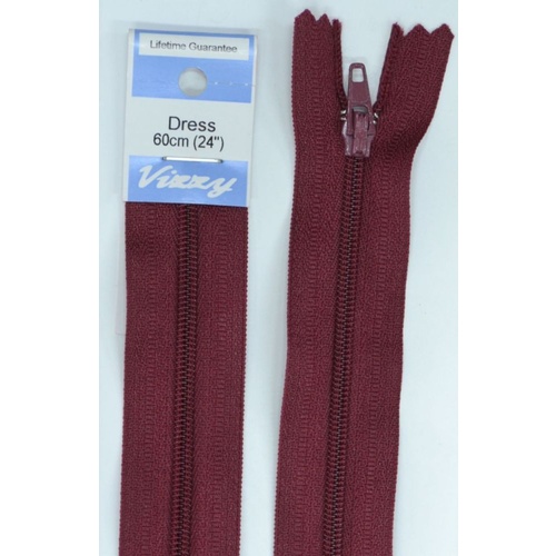 Vizzy Dress Zip, 60cm Colour 108 BURGUNDY
