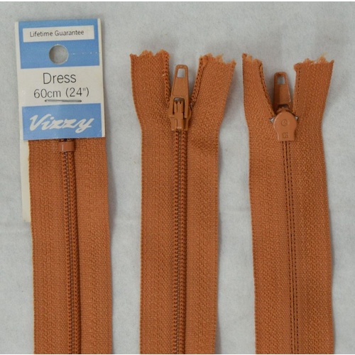 Vizzy Dress Zip, 60cm Colour 16 TERRA COTTA