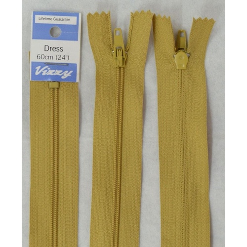 Vizzy Dress Zip, 60cm Colour 18 MUSTARD