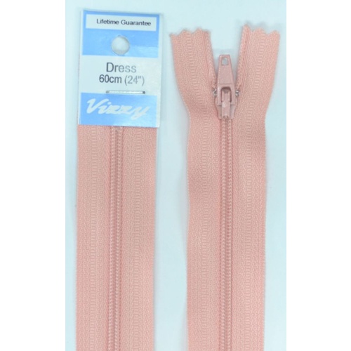 Vizzy Dress Zip, 60cm Colour 22 APRICOT