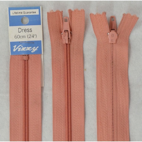 Vizzy Dress Zip, 60cm Colour 24 LOBSTER