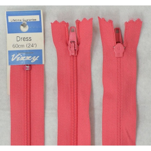 Vizzy Dress Zip, 60cm Colour 30 CORAL