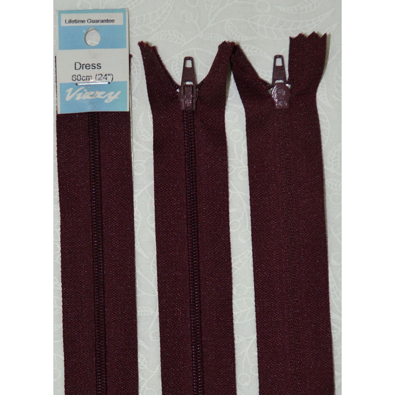Vizzy Dress Zip, 60cm Colour 36 MAROON