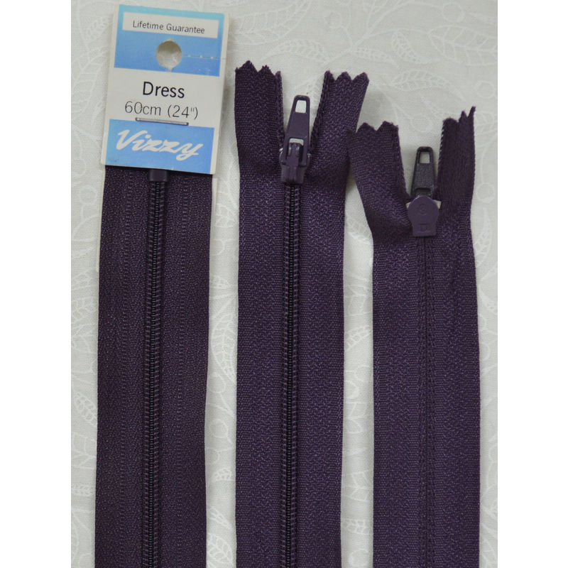 Vizzy Dress Zip, 60cm Colour 37 BLUEBERRY