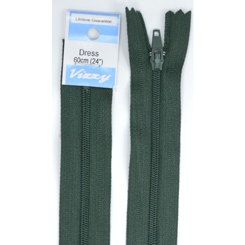 Vizzy Dress Zip, 60cm Colour 46 HUNTER GREEN