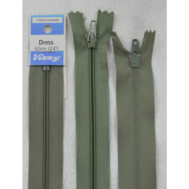 Vizzy Dress Zip, 60cm Colour 48 KHAKI