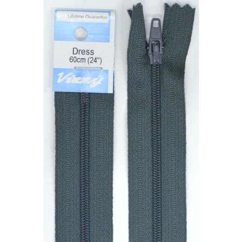 Vizzy Dress Zip, 60cm Colour 63 CHARCOAL