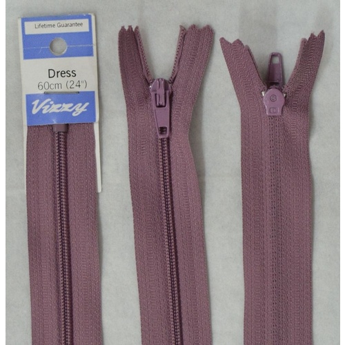 Vizzy Dress Zip, 60cm Colour 92 GRAPE