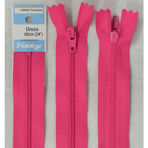Vizzy Dress Zip, 60cm Colour 94 HOT PINK