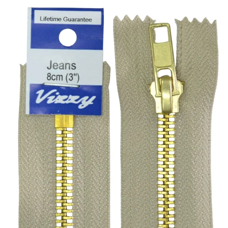 Vizzy Jeans Zip 8cm (3") Colour #07 NATURAL