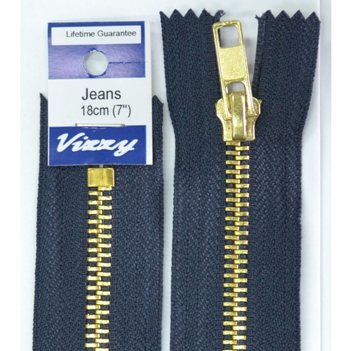 Vizzy Jeans Zip 18cm FRENCH NAVY
