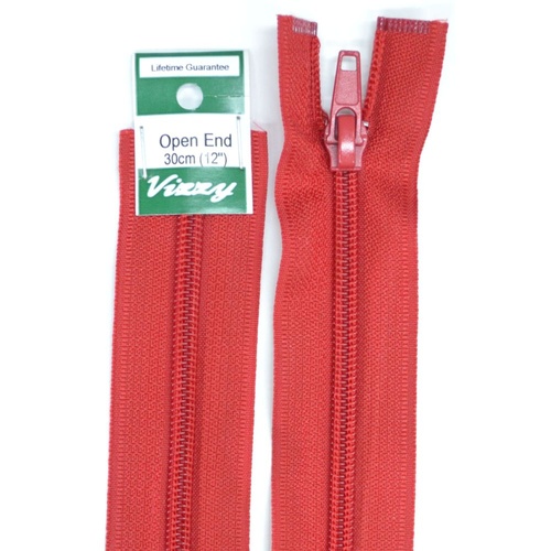 Vizzy Open End Zip 30cm 32 DARK RED
