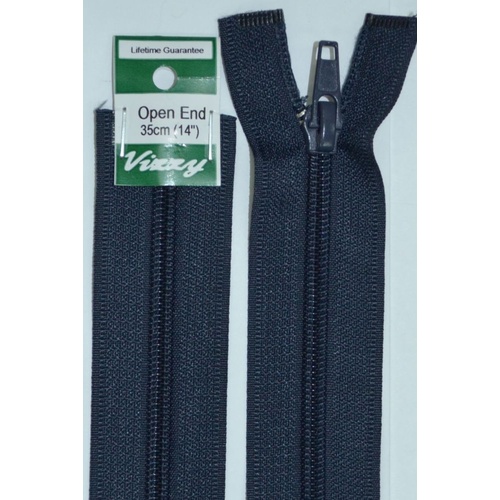 Vizzy Open End Zip 35cm, Colour 59 NAVY