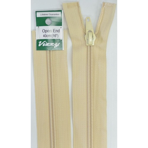Vizzy Open End Zip 40cm, Colour 04 CALICO