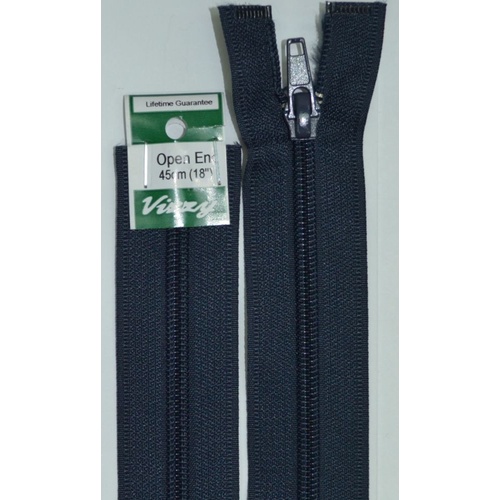 Vizzy Open End Zip 45cm, Colour 59 NAVY