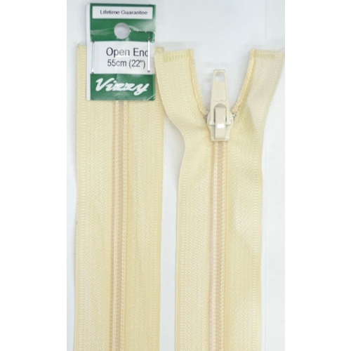 Vizzy Open End Zip 55cm, Colour 04 CALICO