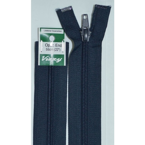 Vizzy Open End Zip 55cm, Colour 59 NAVY