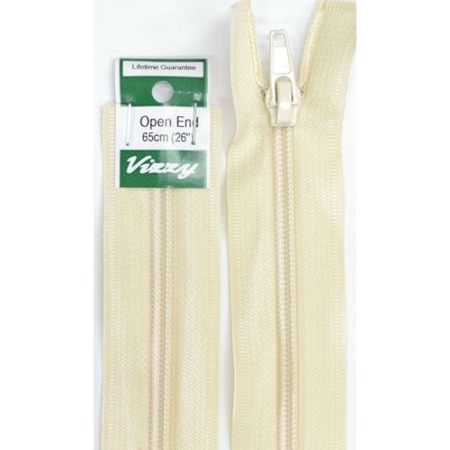 Vizzy Open End Zip 65cm, Colour 04 CALICO