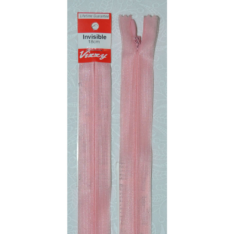 Vizzy Invisible Zip 18cm, Colour 104 LIGHT PINK
