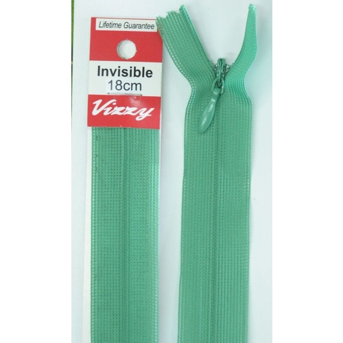 Vizzy Invisible Zip 18cm, Colour 119 SEA GREEN