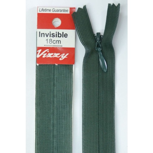 Vizzy Invisible Zip 18cm, Colour 46 HUNTER GREEN
